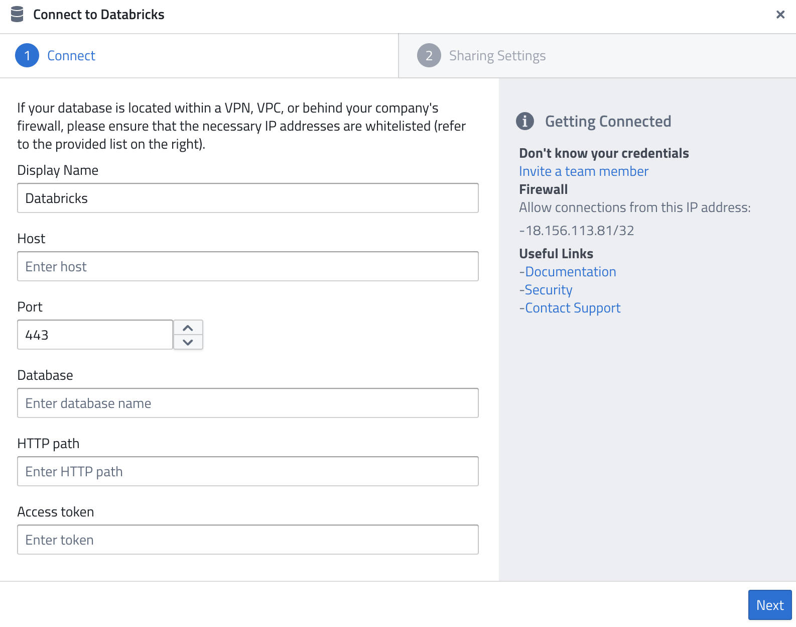 Connect to Databricks