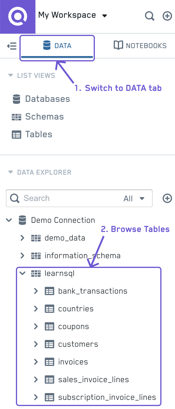 Data Navigation in PushMetrics