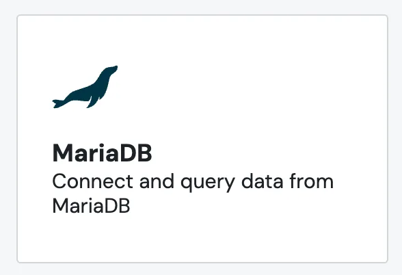 The Connect to MariaDB form showing Display Name, Host, Port, Database name, Username and Password fields