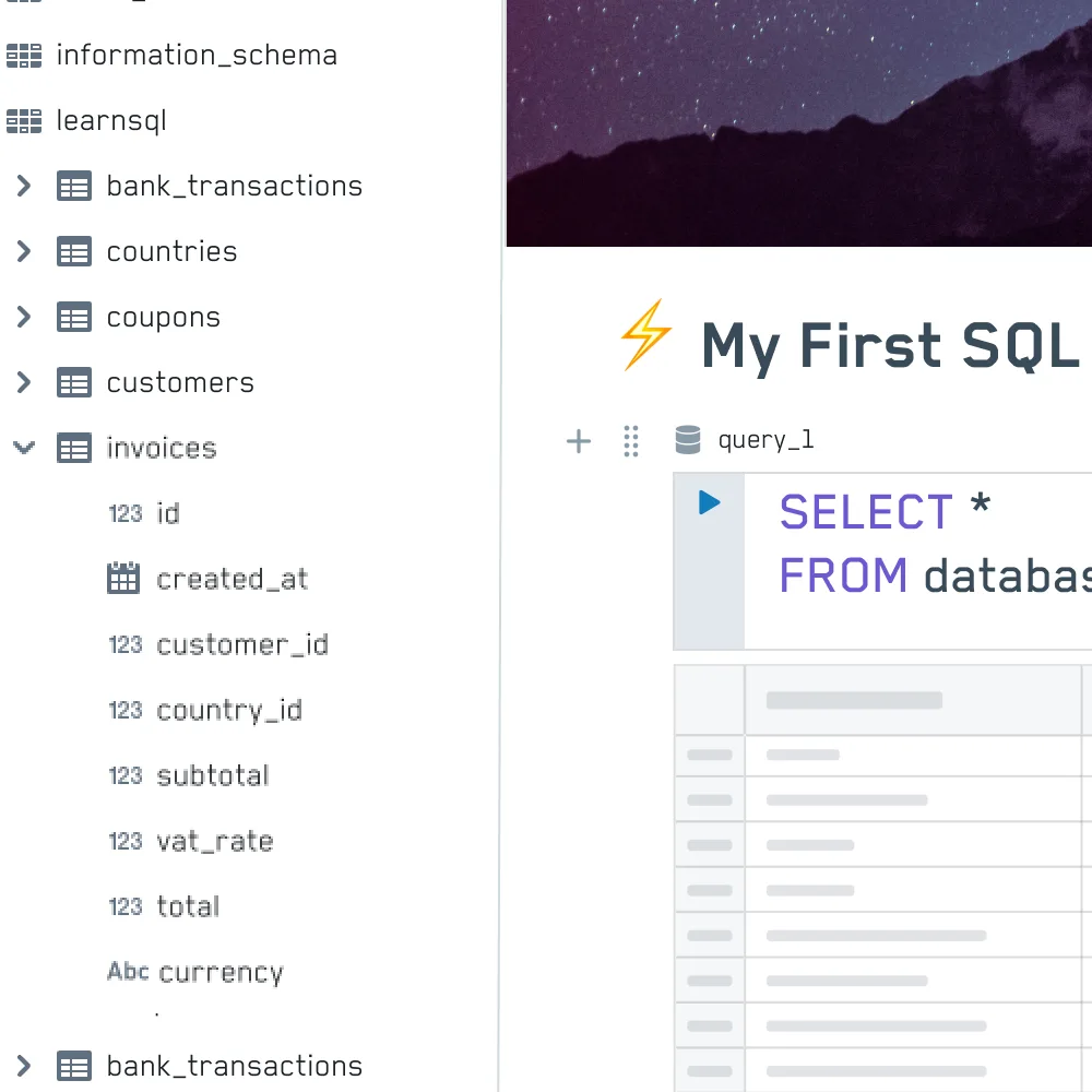 Learn SQL