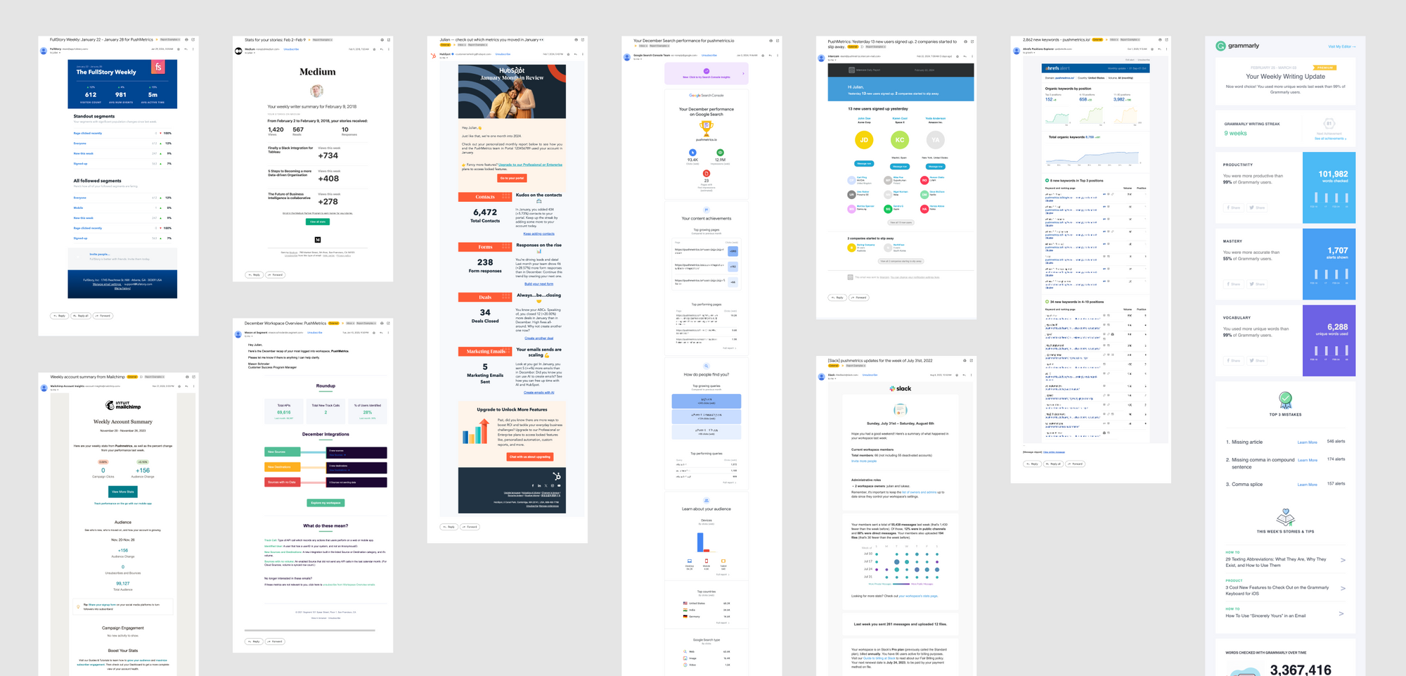 10 SaaS Usage Report Emails: How Companies Like Hubspot, Slack & Intercom Use Data To Maximize User Engagement